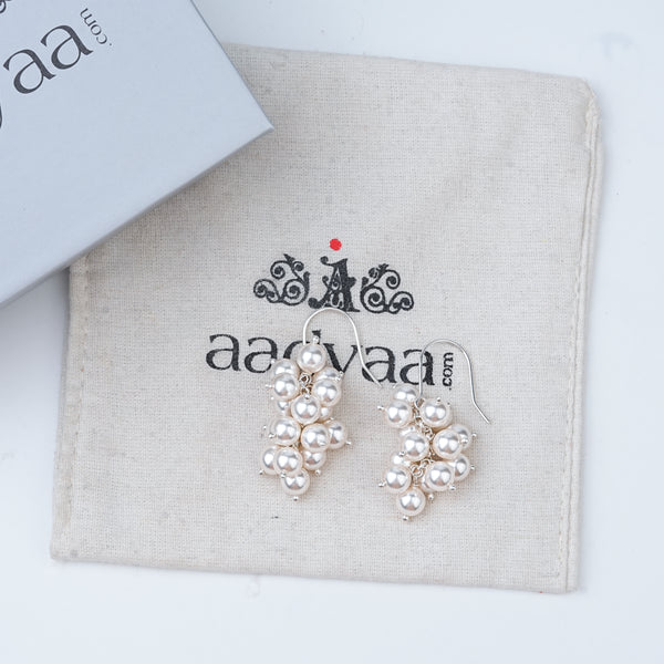 Pearl Cluster Earrings | 92.5 Sterling Silver
