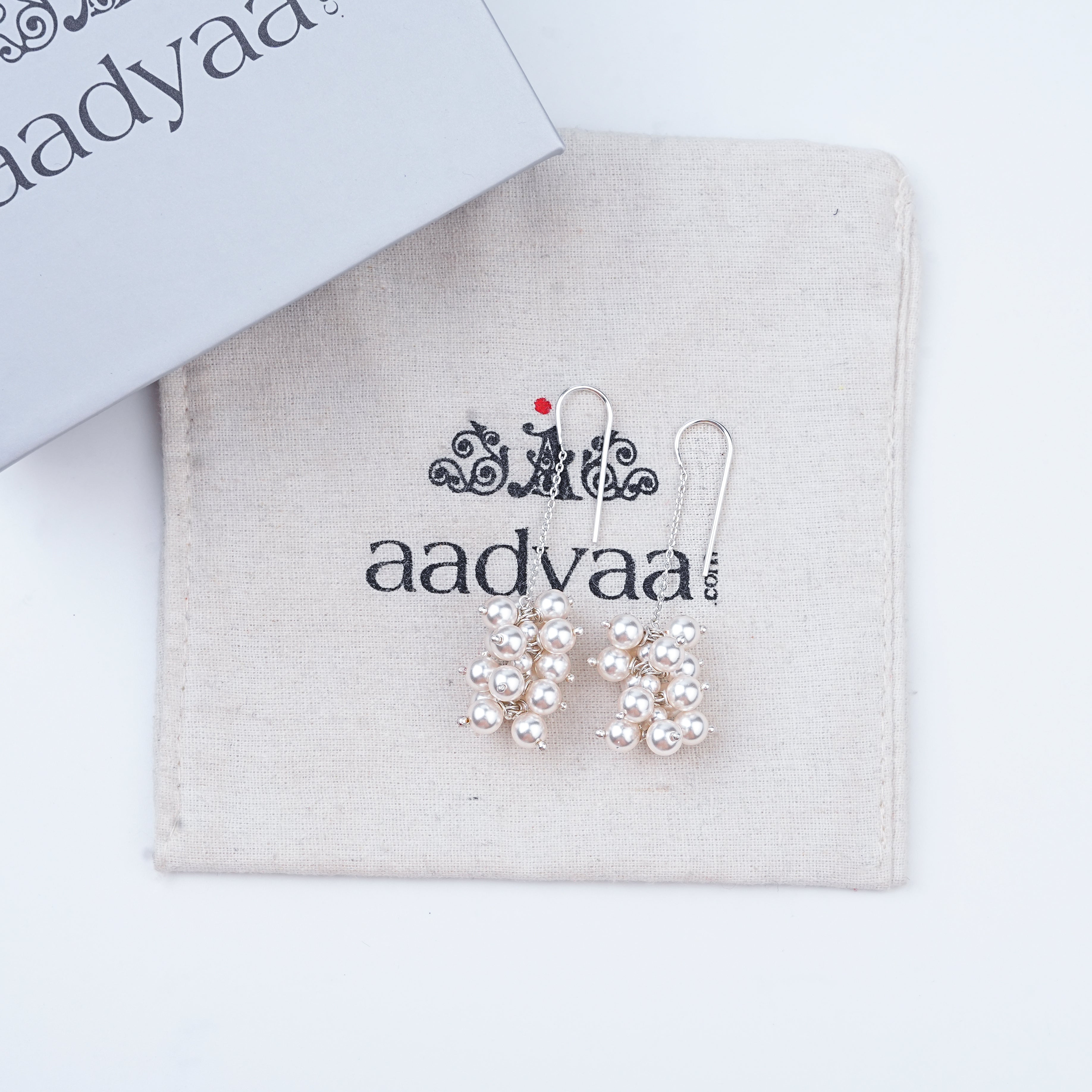 Pearl Bunch Dangling Earrings | 92.5 Sterling Silver