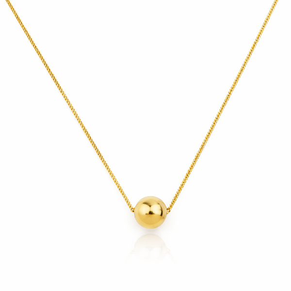 Gold plated sphere necklace