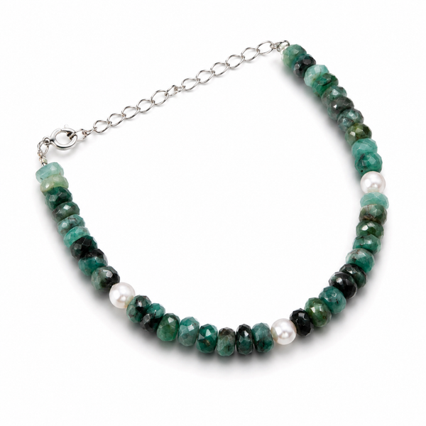Emerald Bracelet with Pearls
