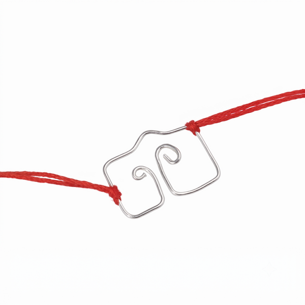 Silver Wire Bent Rakhi (Project Handmade)