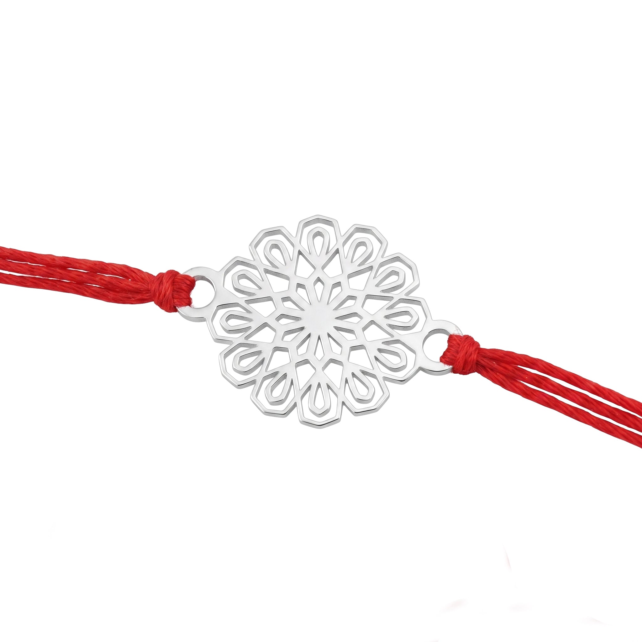 Silver Laser cut Rakhi