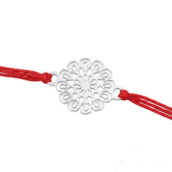 Silver Laser cut Rakhi