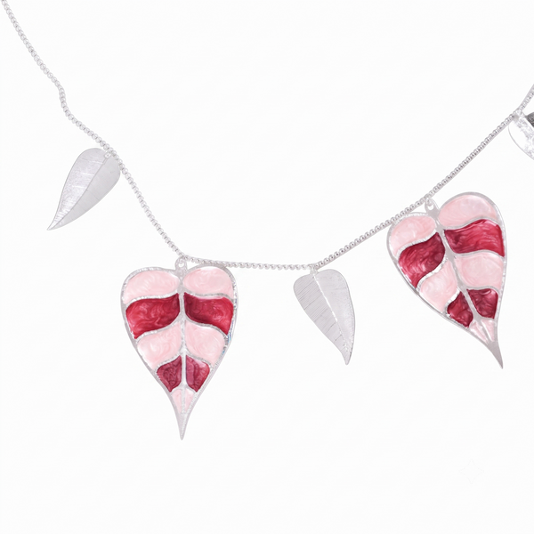 Silver Plated Toran (Pink Enamel)