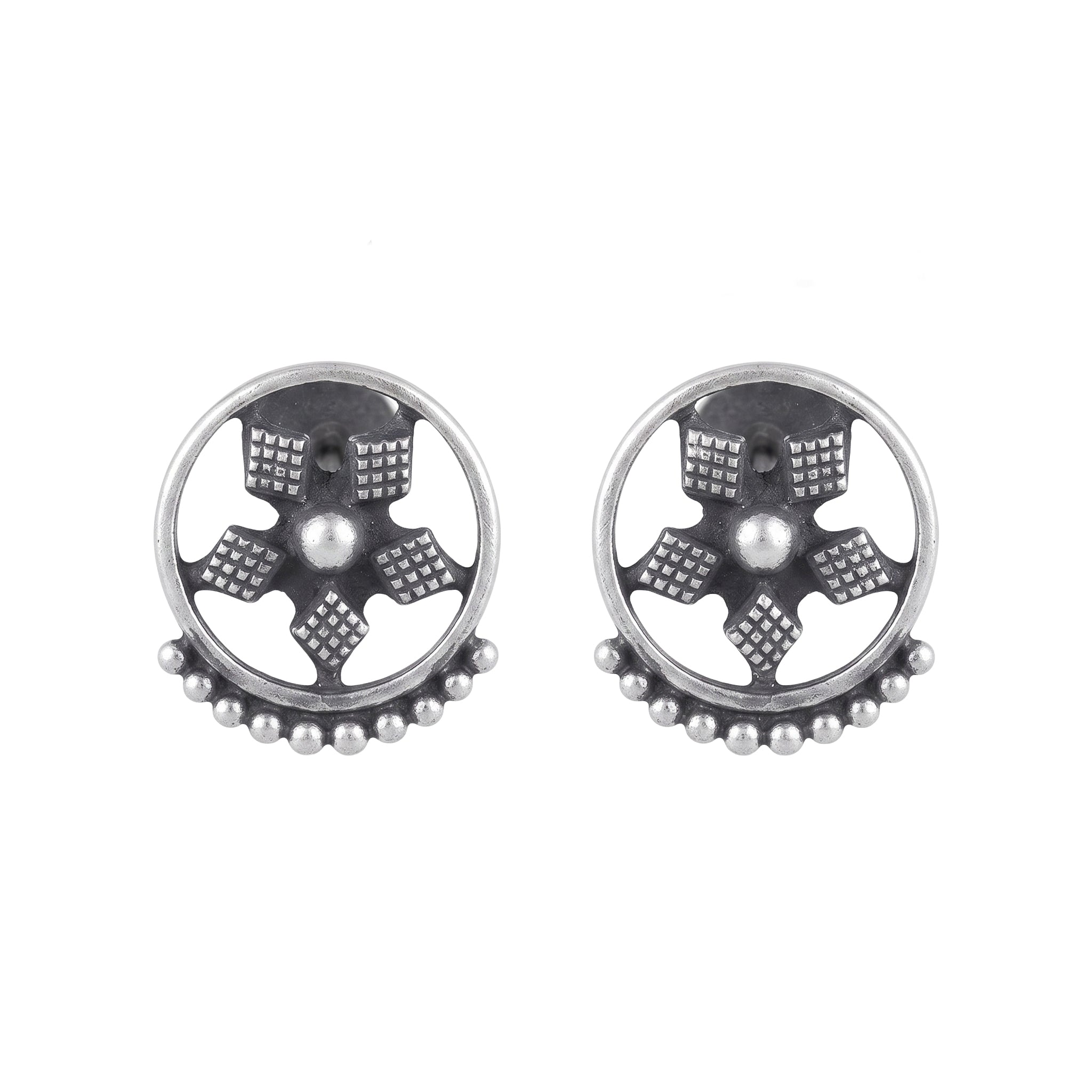 Diamond Flower Studs