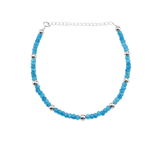 Semi-Precious Stone Anklet with Pearls
