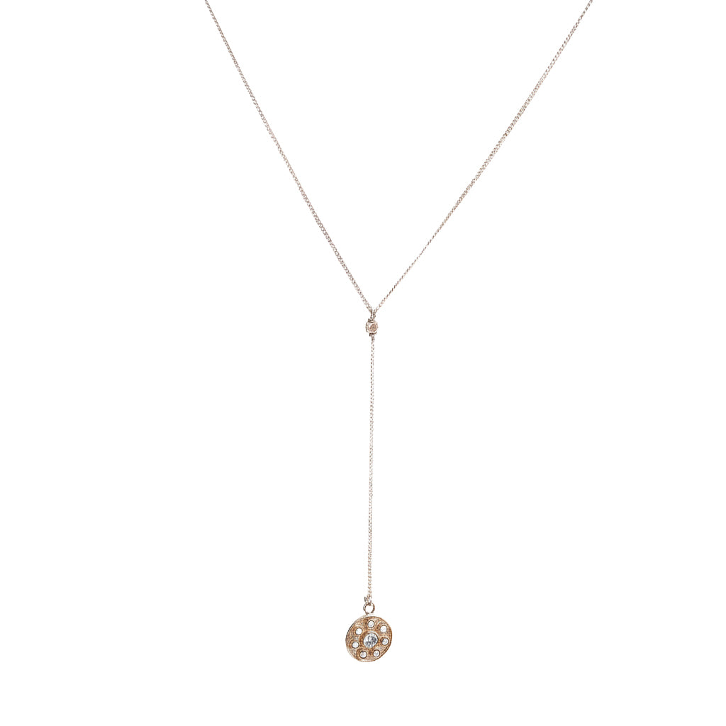 Silver pendant Y necklace in 92.5 sterling silver