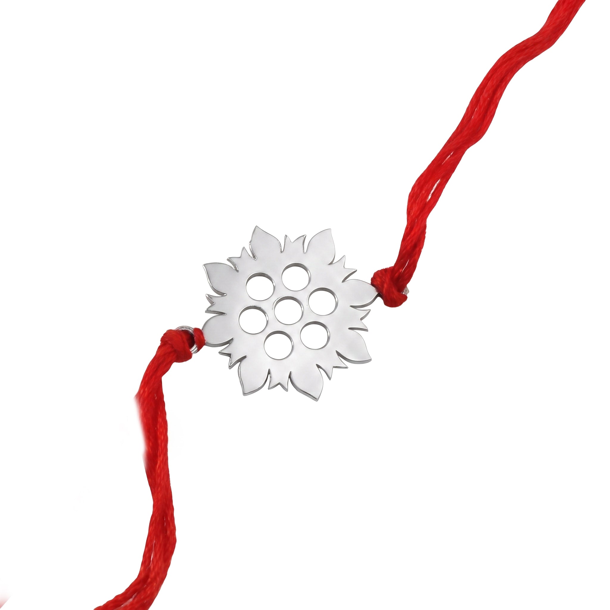 Silver Laser cut Rakhi