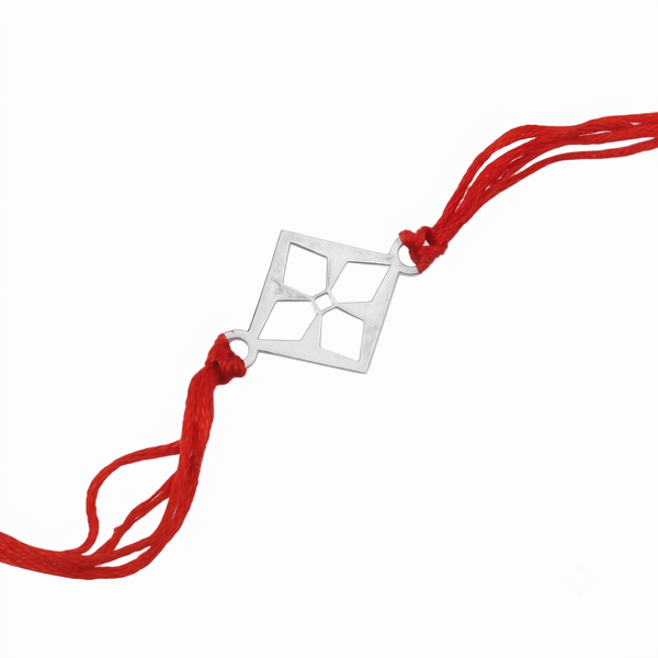 Silver Laser cut Rakhi