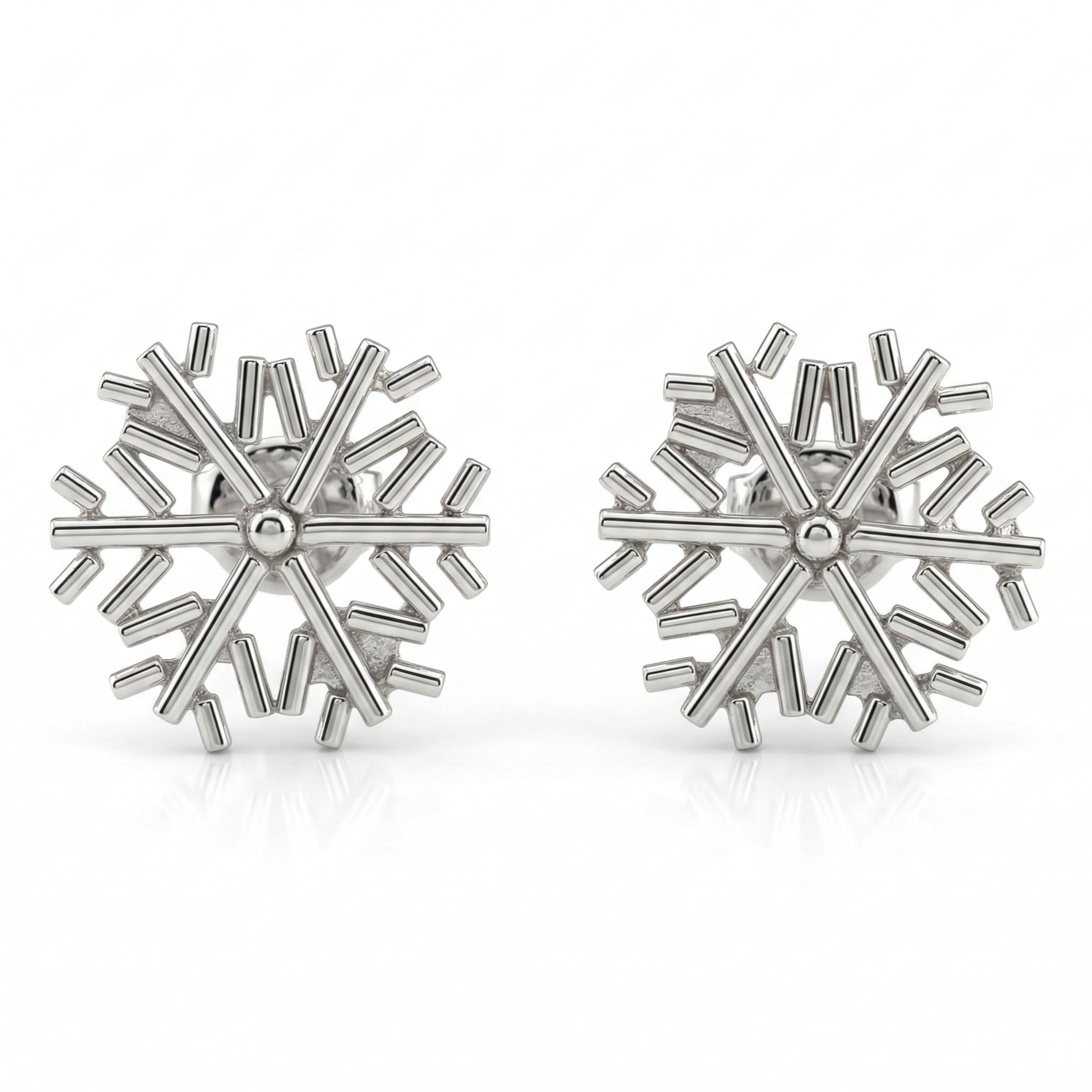 Sliver Snowflake Earrings