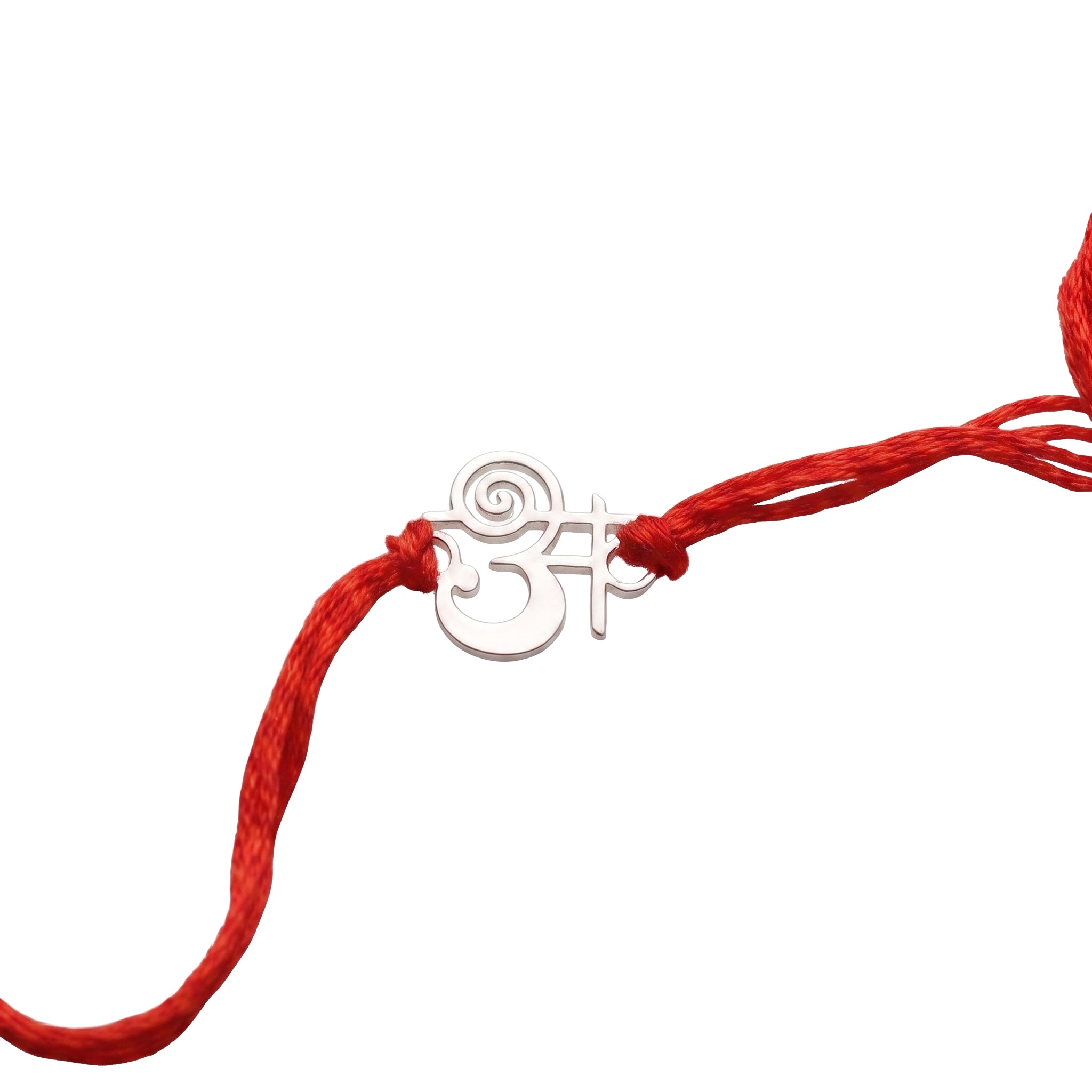 Silver Laser Cut 'अ' Akshar Rakhi in Devnagari