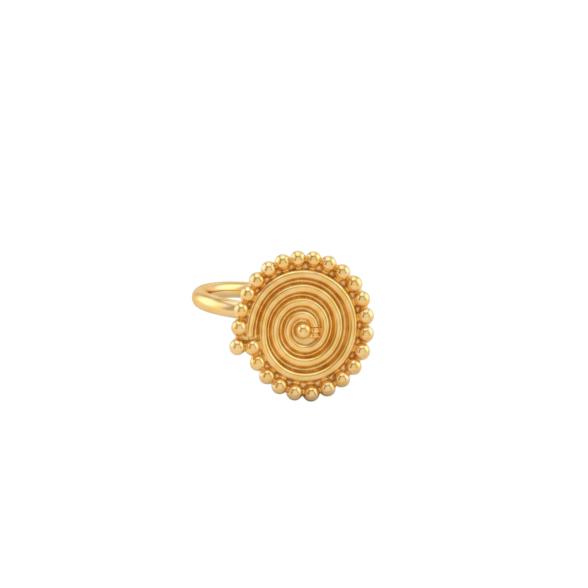 Spiral Rawa Nose pin (Gold Plated, Clip on)