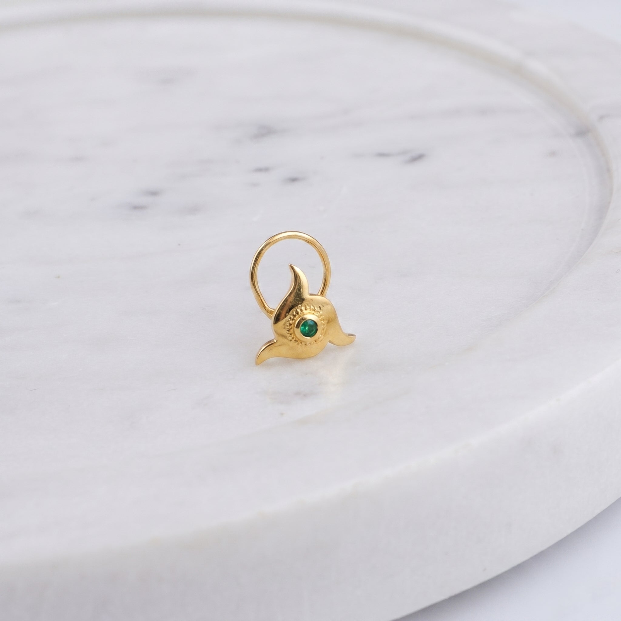 Nakshatra Nose pin (Pierced) | 92.5 Silver | 22K Gold Plated