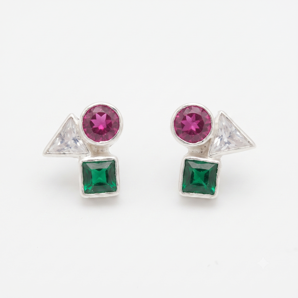 Geometric Earring | CZ | 92.5 Silver