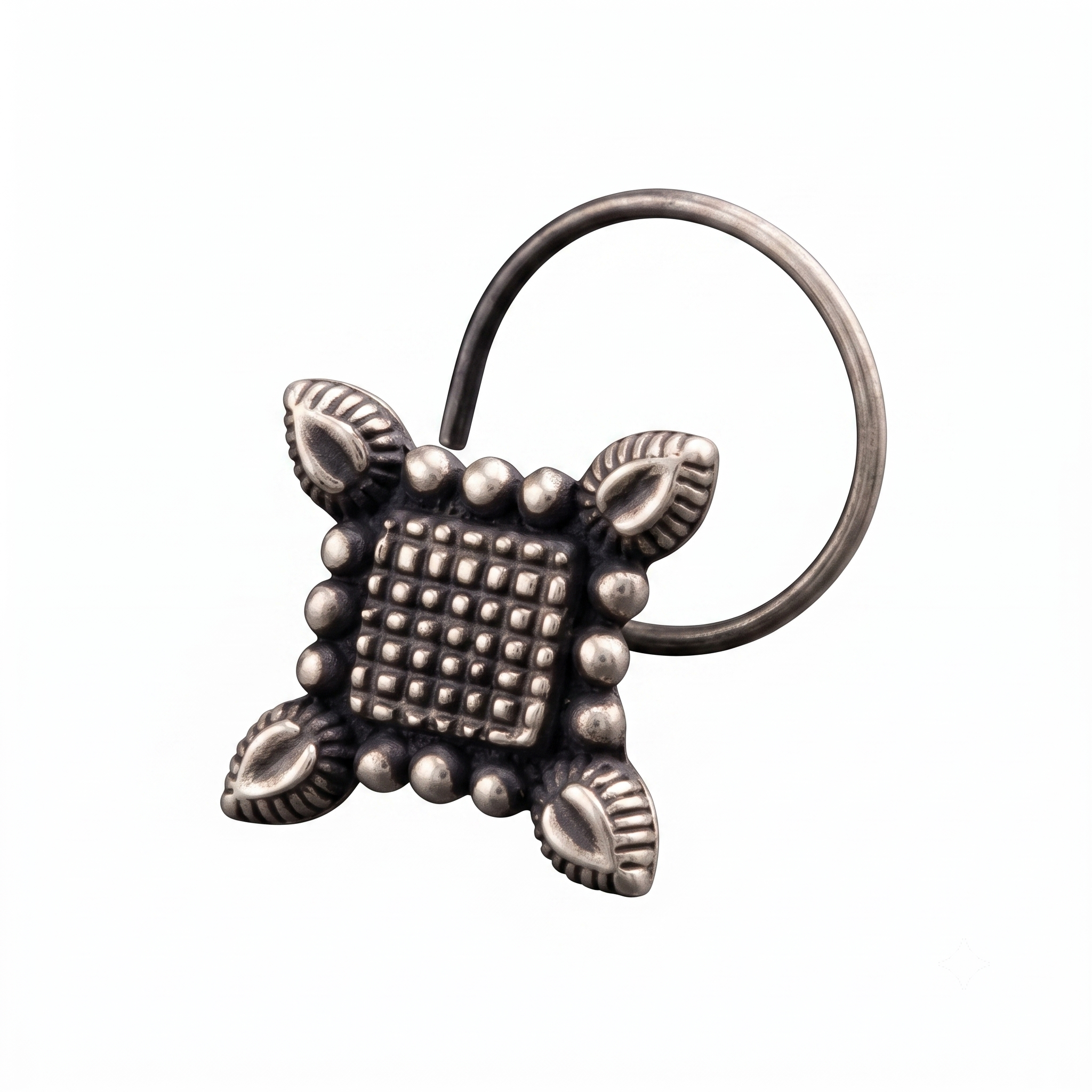 Square Drop Nose pin (Pierced)