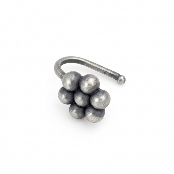 Itihaas Kudi Nose pin (Clip on) | 92.5 Silver