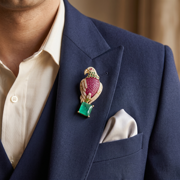 22K Gold Plated Fashion Unisex Brooch