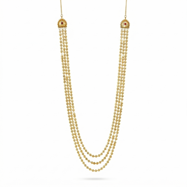 हरपर रेवडी माला (Harpar Revdi Mala) 3 Layered Necklace | 22K Gold plated (Made to Order)