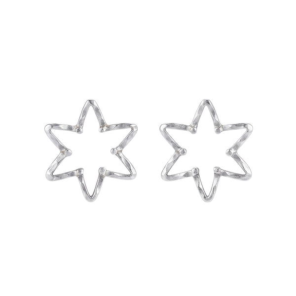 Handmade Star Earring (Hammered)