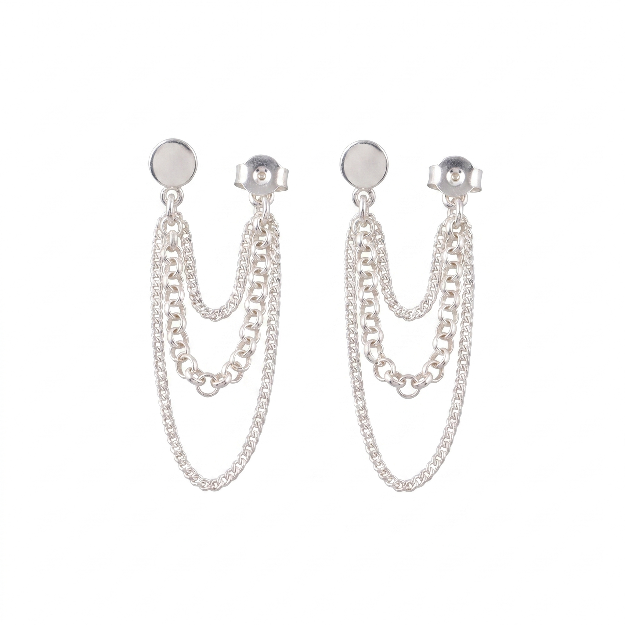 Silver Three Layer Chain Trinket