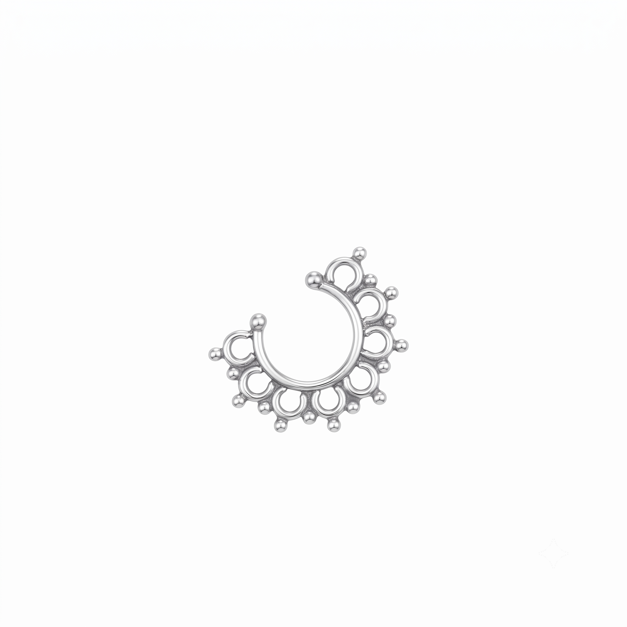 Filigree Nose-ring/Septum Ring ( Clip On )