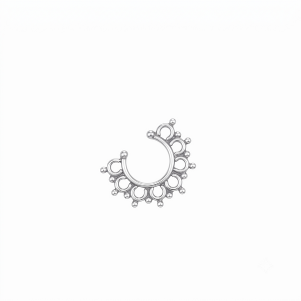 Filigree Nose-ring/Septum Ring ( Clip On )