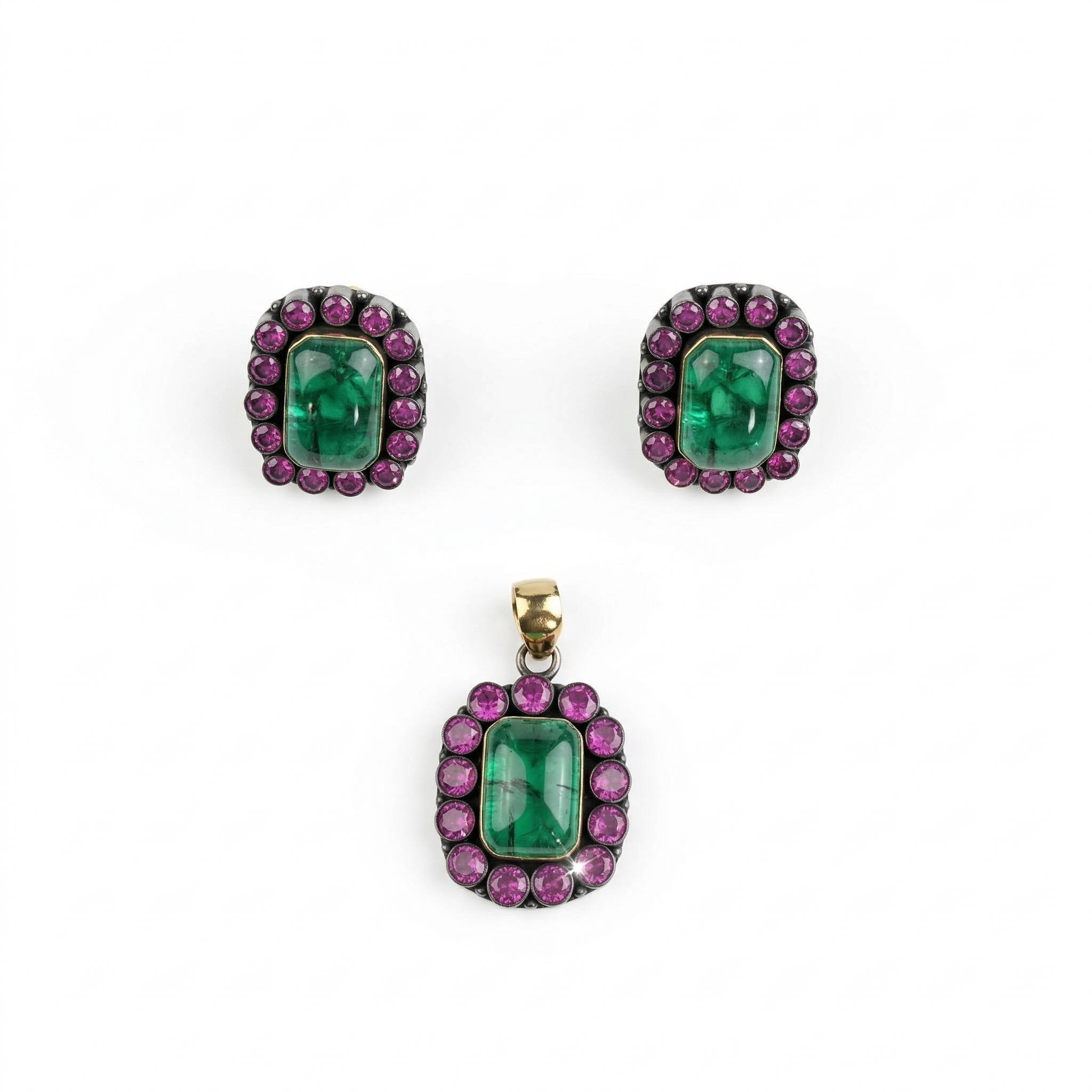 Brass Fashion Pendant & Earrings Set without Chain