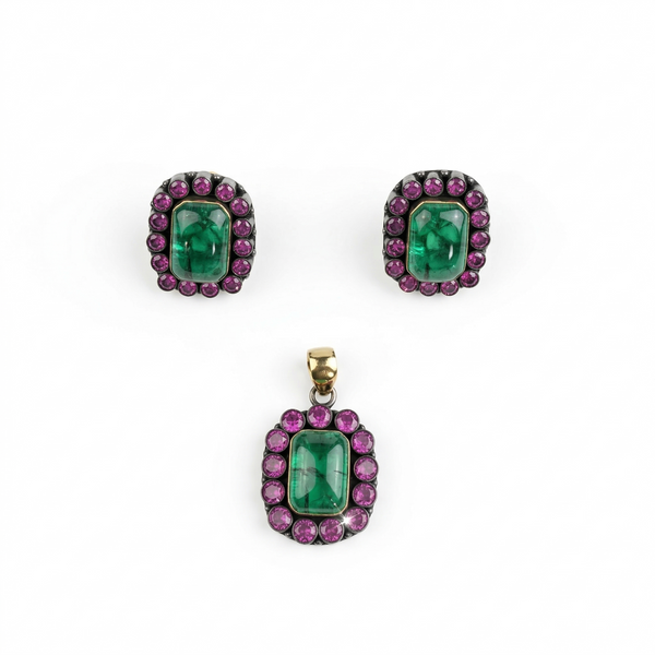 Brass Fashion Pendant & Earrings Set without Chain