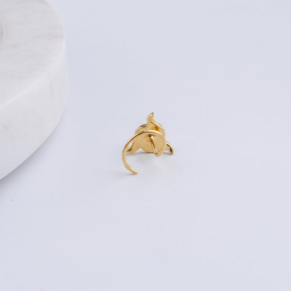 Nakshatra Nose pin (Pierced) | 92.5 Silver | 22K Gold Plated