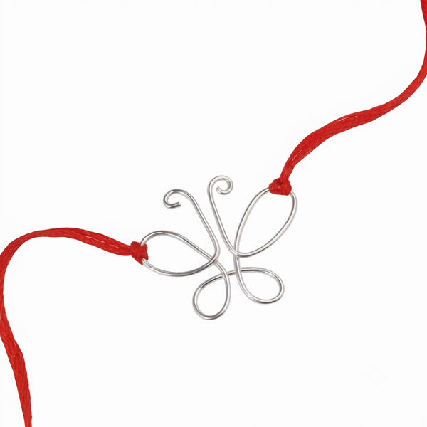 Silver Wire Bent Butterfly Rakhi (Project Handmade)
