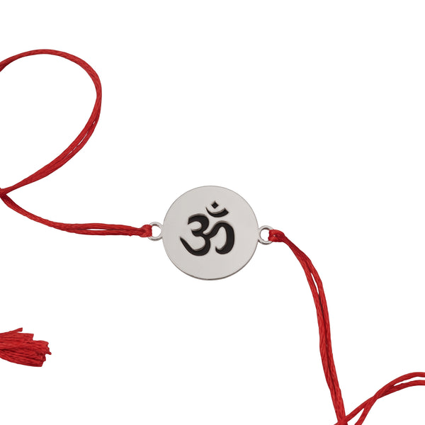 Handcrafted Silver Rakhi: Om