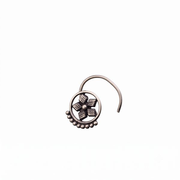 Diamond Flower Nose pin (Pierced)