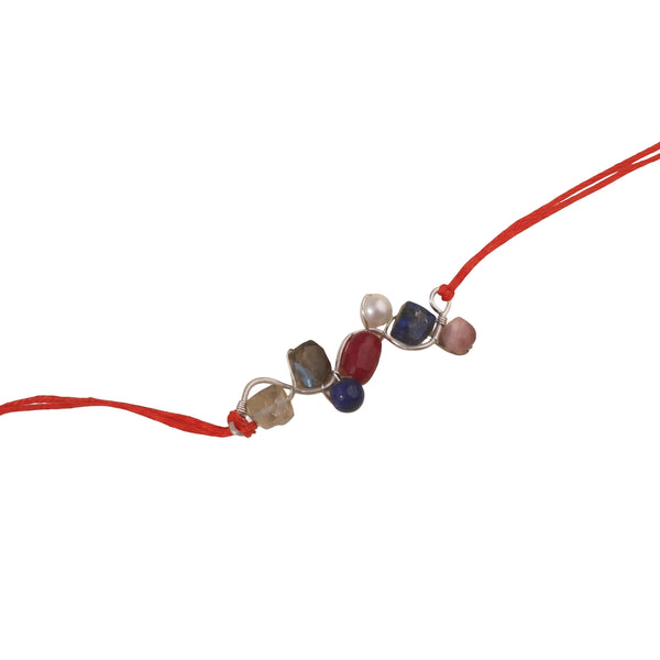 Multicolour Stone Wrapped Rakhi (Project Handmade)