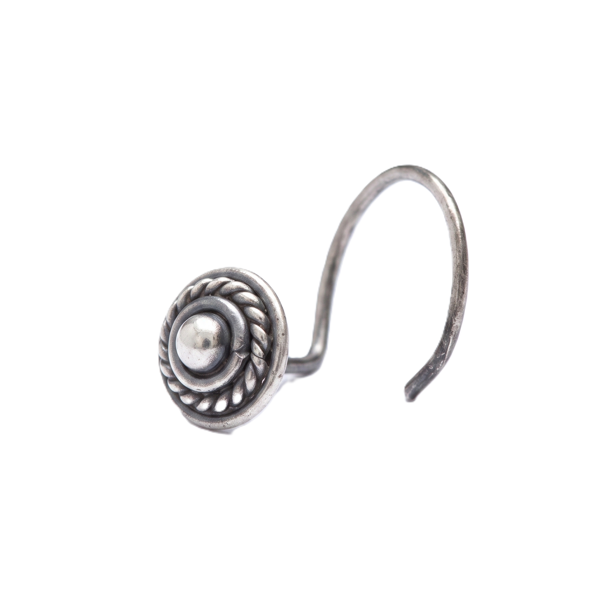 Silver Dot Motif Nose pin (Pierced)