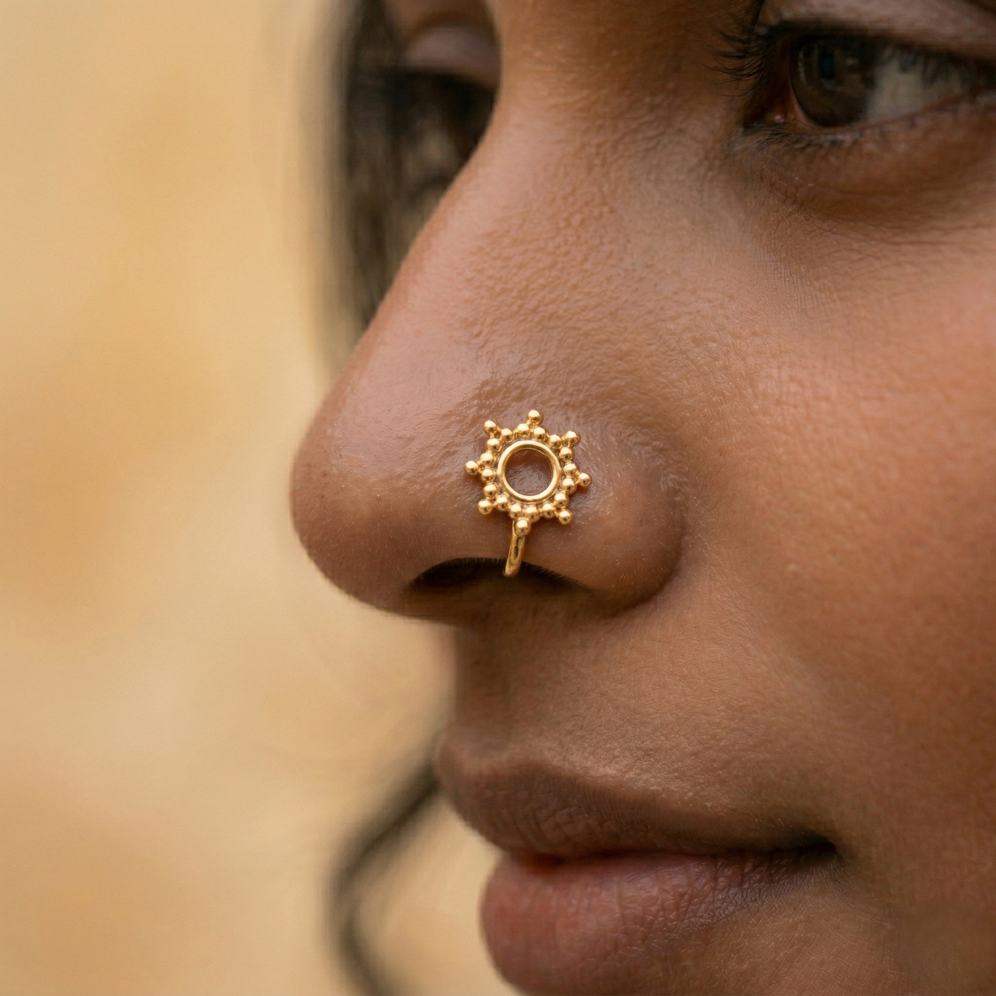 Kiara Nose pin (Clip-On) | 22K Gold Plated