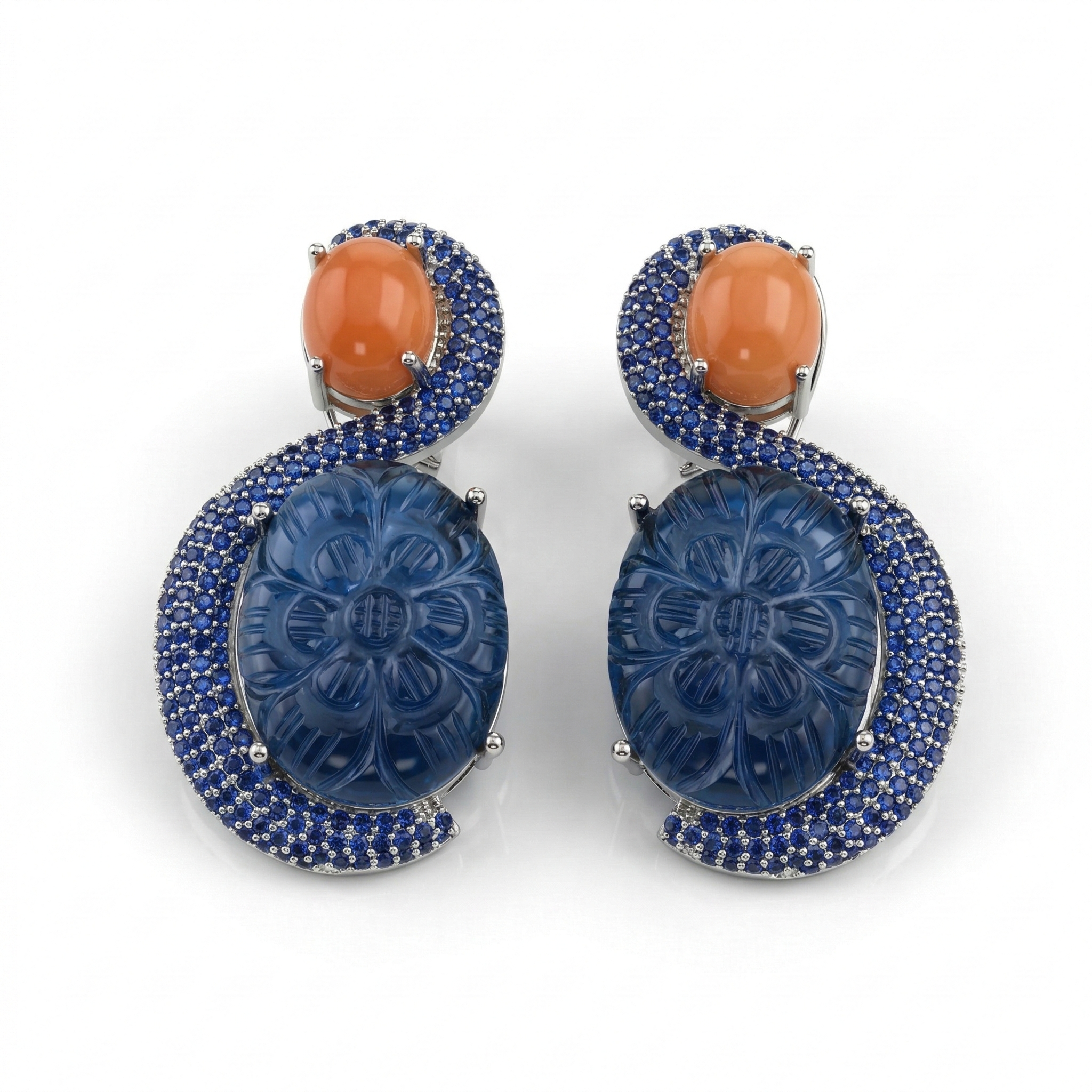Silver Finish Fashion Earrings