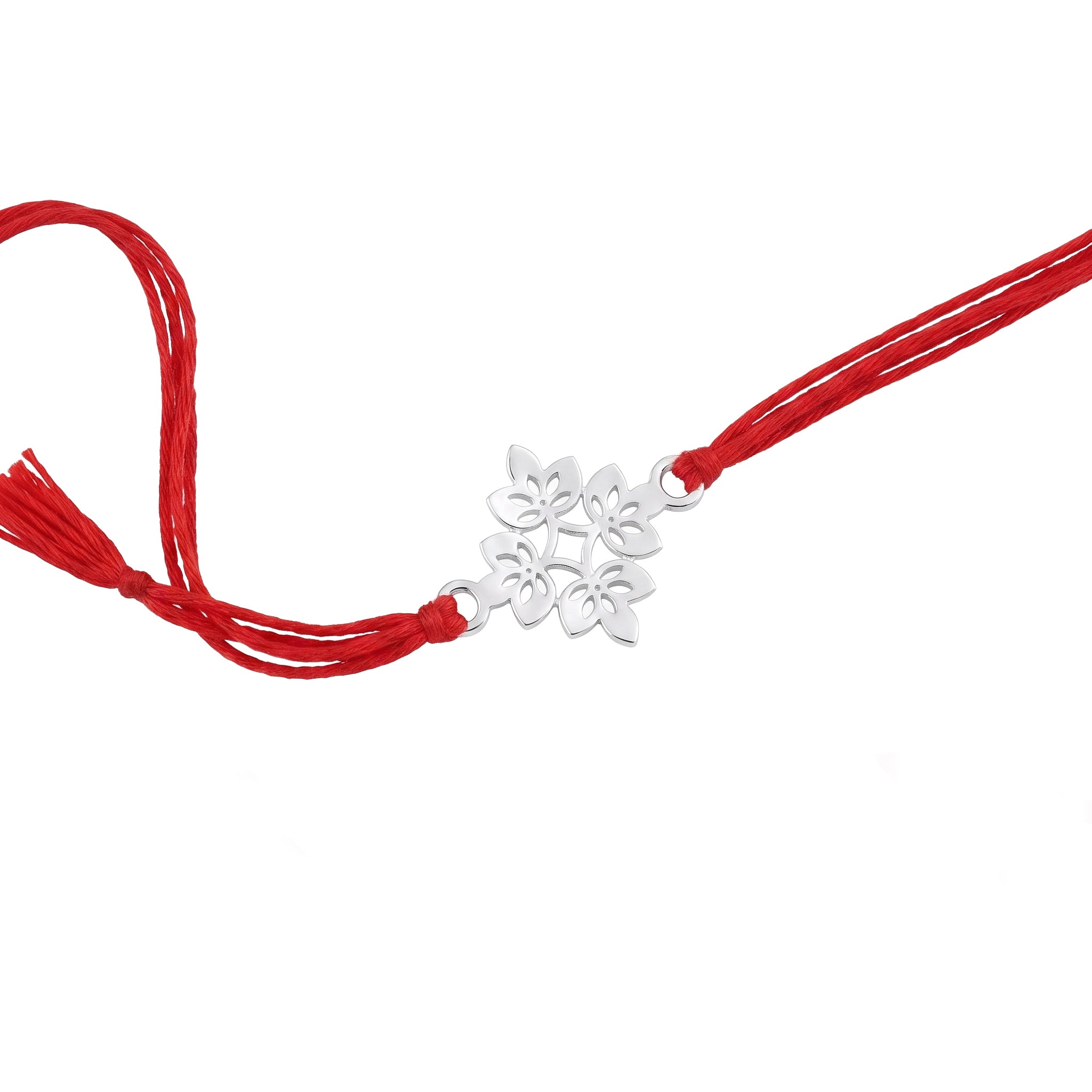 Silver Laser cut Rakhi