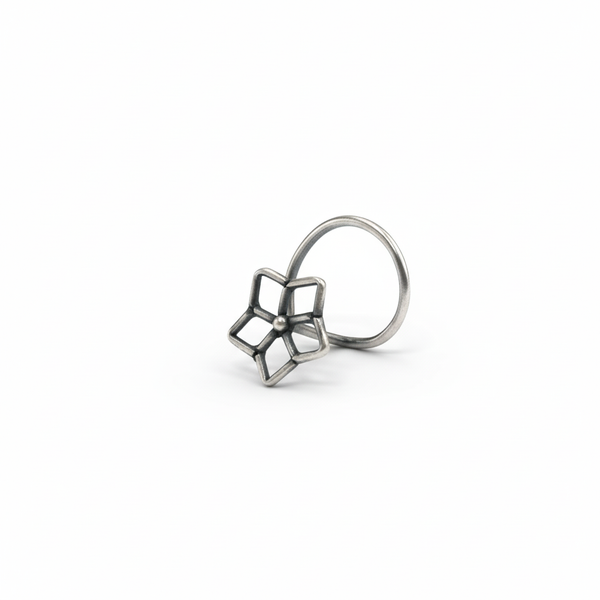 Filigree Flower Nose pin (Pierced)