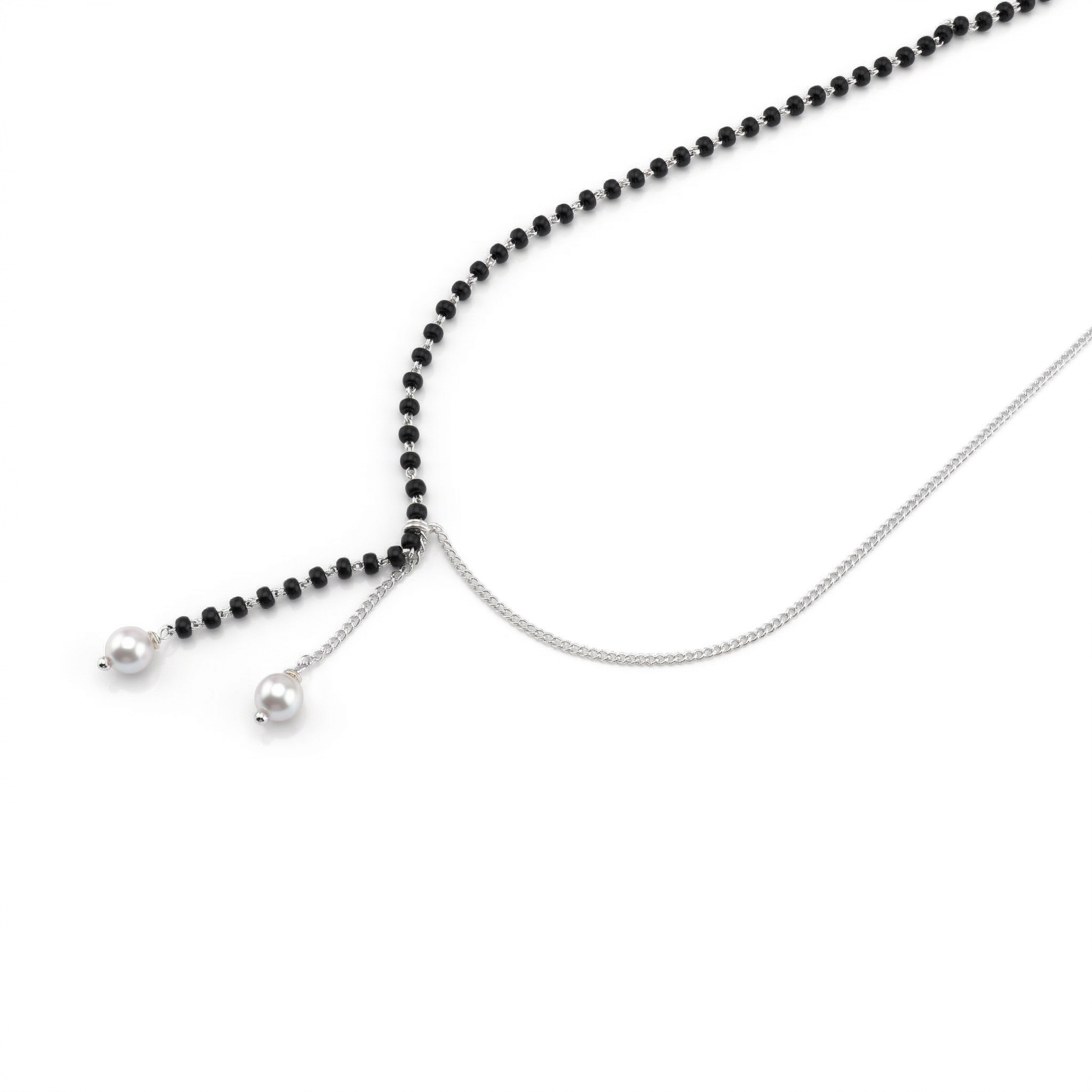 Handmade Silver Mangalsutra with Pearls