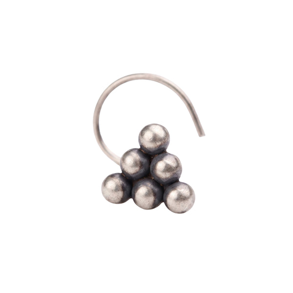 Handmade Silver Pyramid Nose pin (Pierced)
