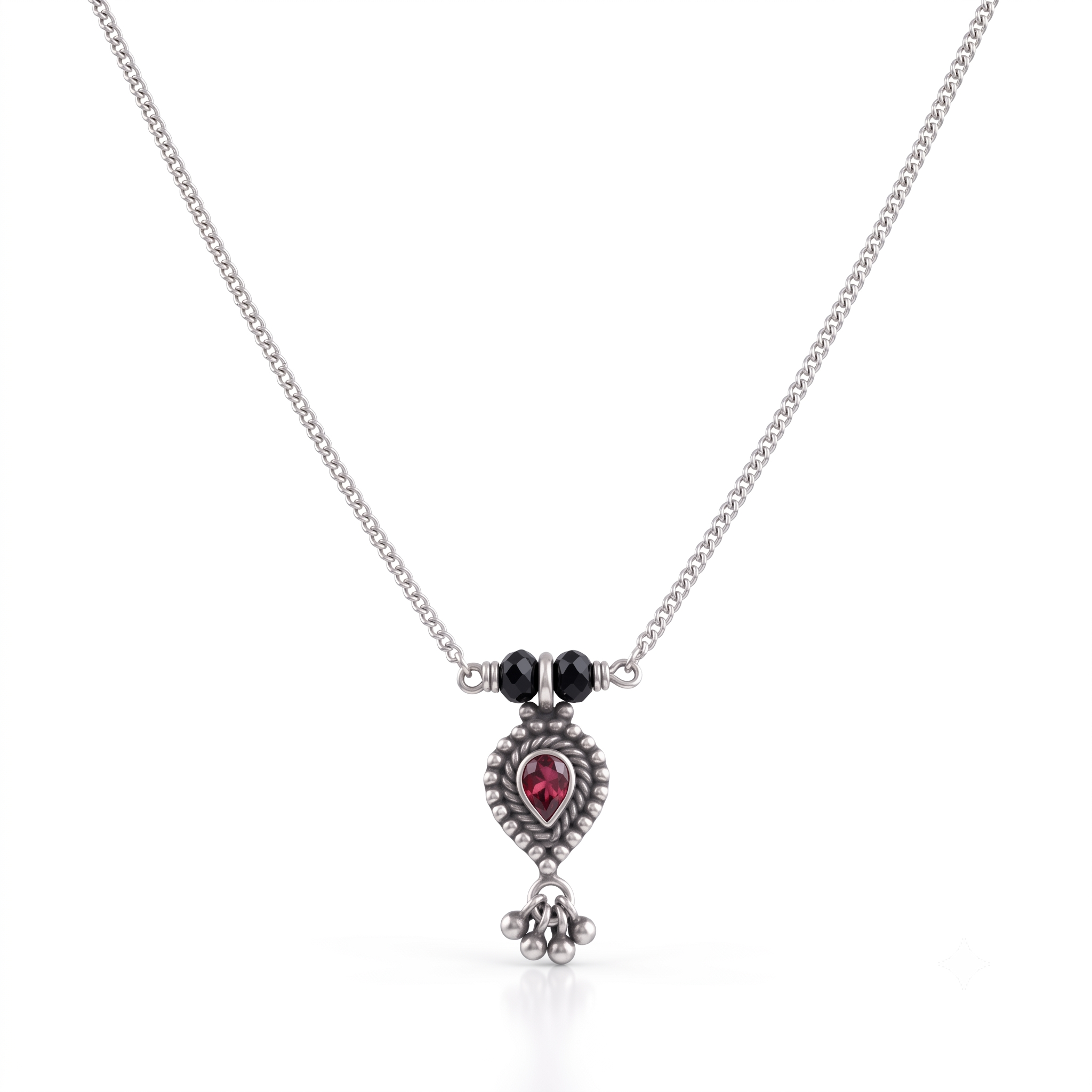 Silver Chain Charm Mangalsutra : Parna Ghungroo