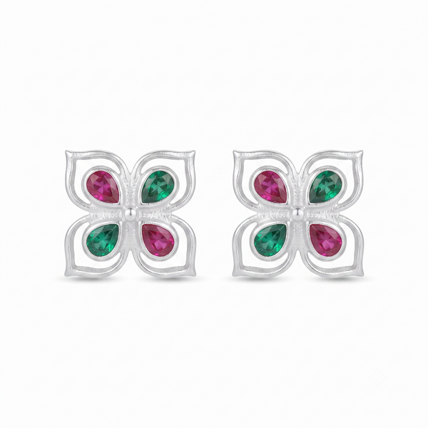 Silver Nakshatra Studs