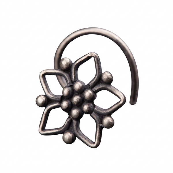 Filigree Sadafulee Nose pin (Pierced)