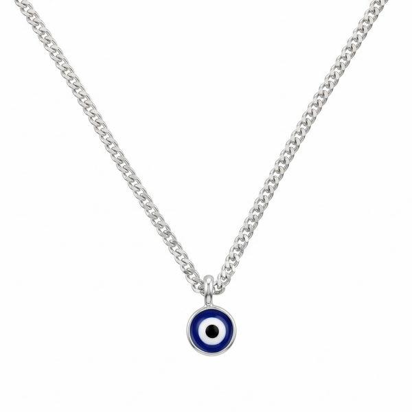 Sliver Evil Eye Necklace