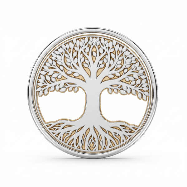 Sterling Silver Tree of Life Coin