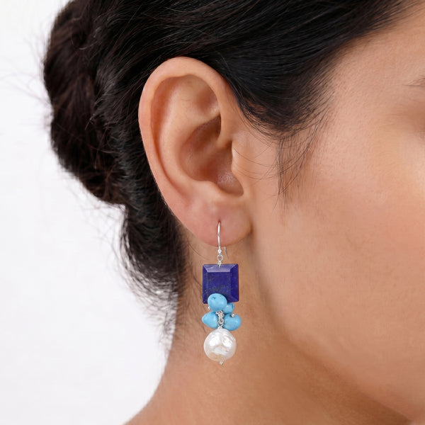 Lapis Cascade Earring
