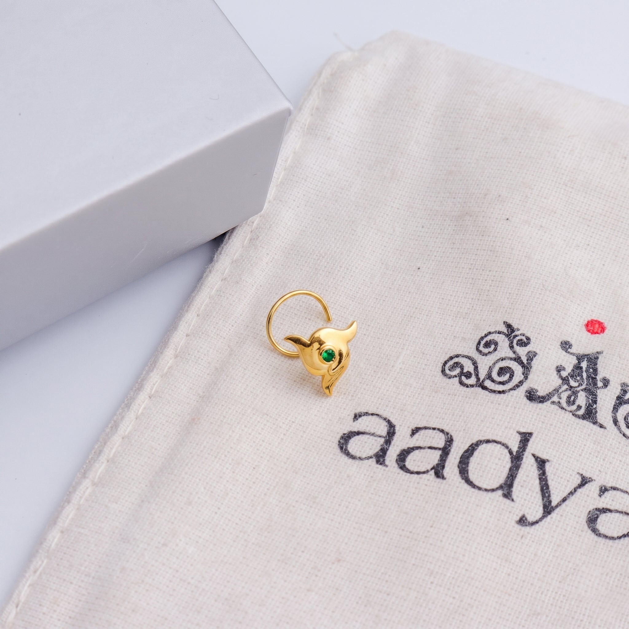 Nakshatra Nose pin (Pierced) | 92.5 Silver | 22K Gold Plated