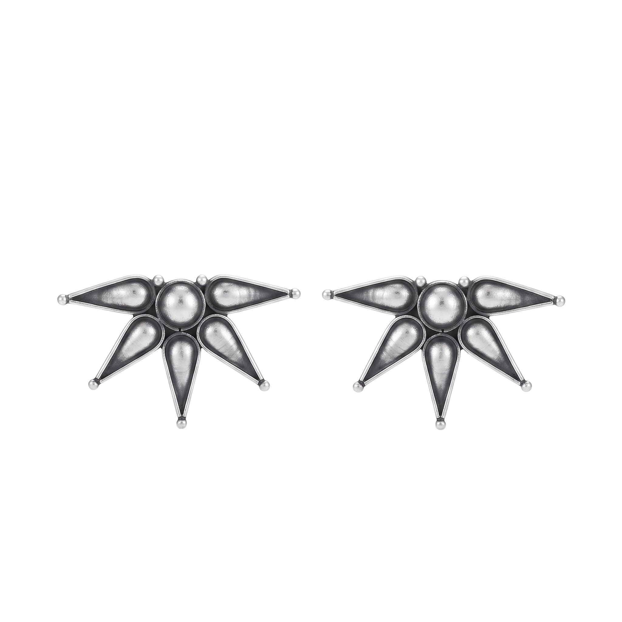 Half flower Earrings