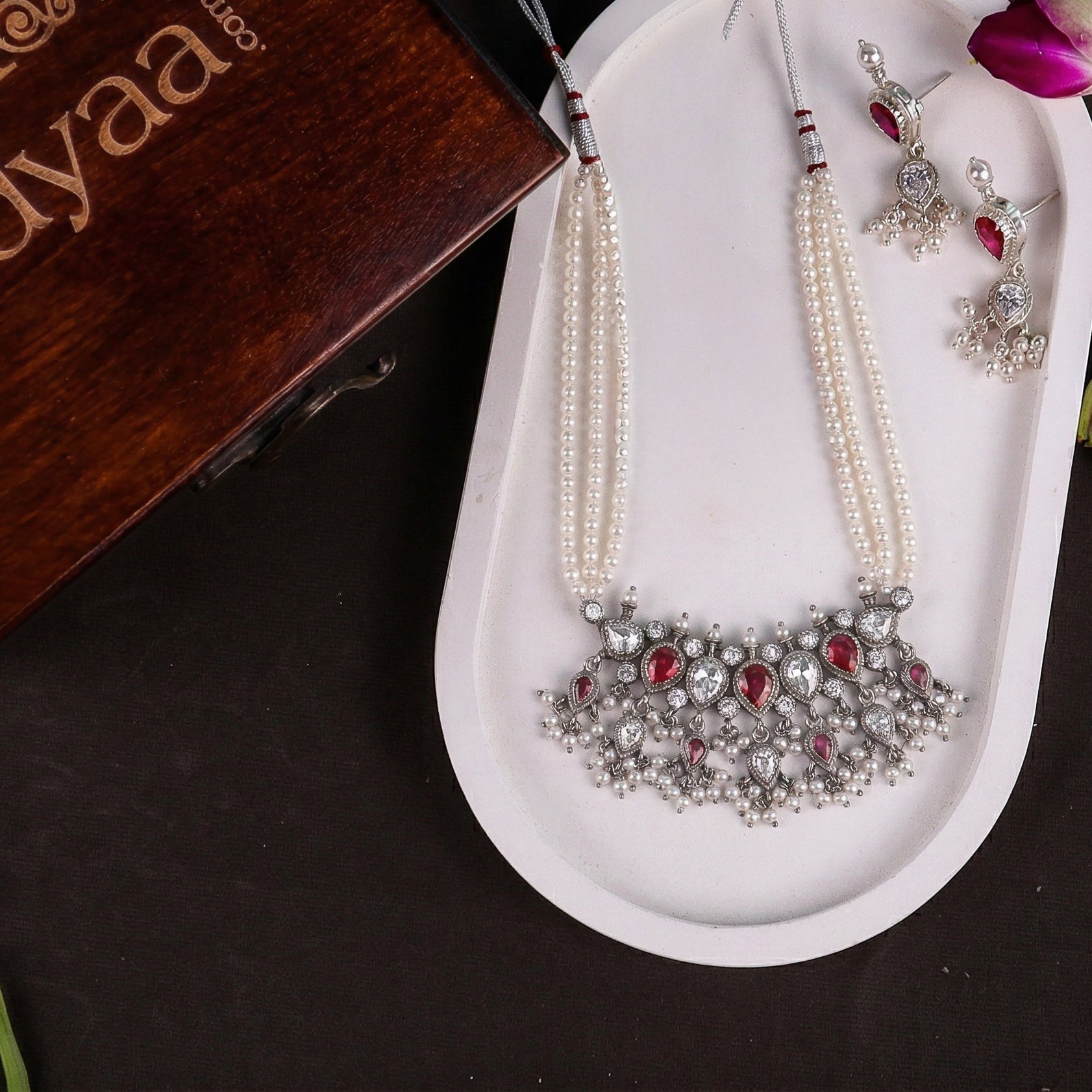 Mithila’s Favourite Tanmani Set with Pearls