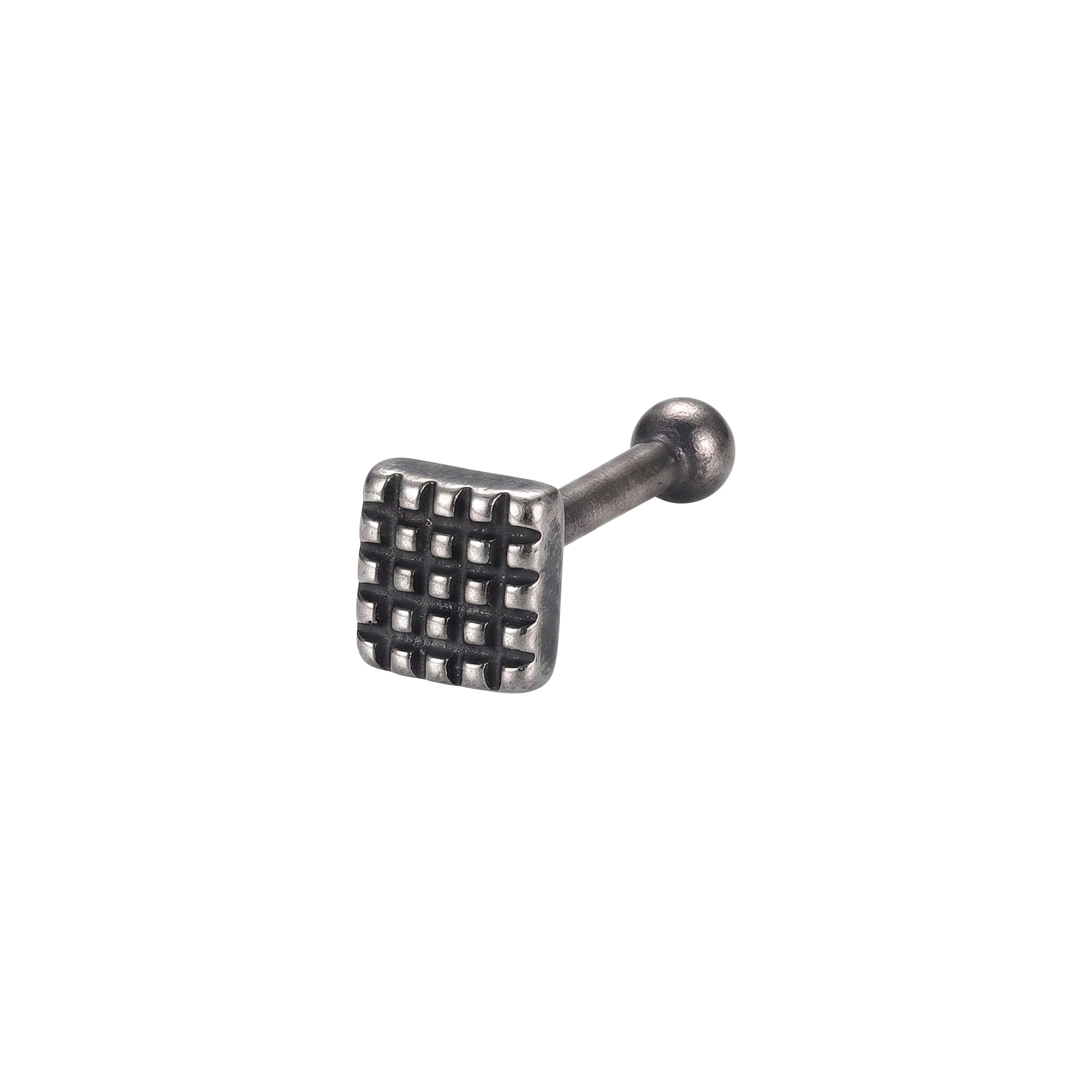 Silver Dotted Diamond Nose pin